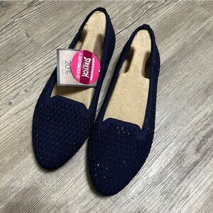 Skechers Navy Flats with Sparkle Detail